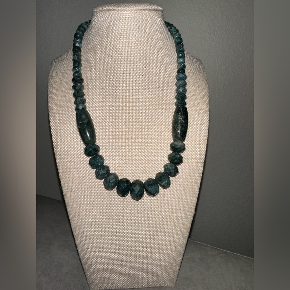 Teal apatite beaded necklace By Jay King